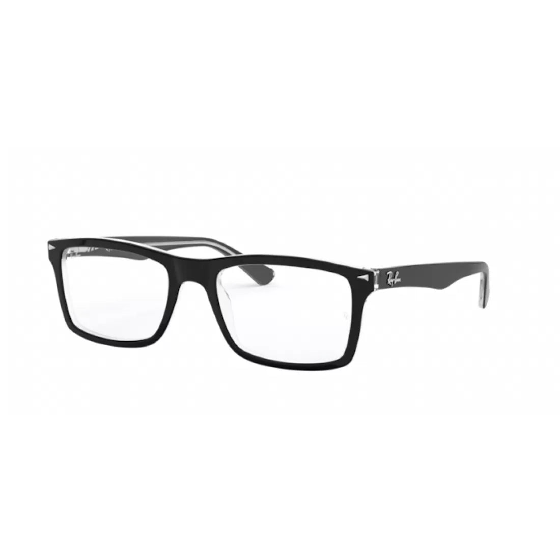 OCCHIALE DA VISTA UOMO RAY-BAN RX 5287 - 2034 NERO SUPERIORE SU TRASPARENTE CALIBRO 52
