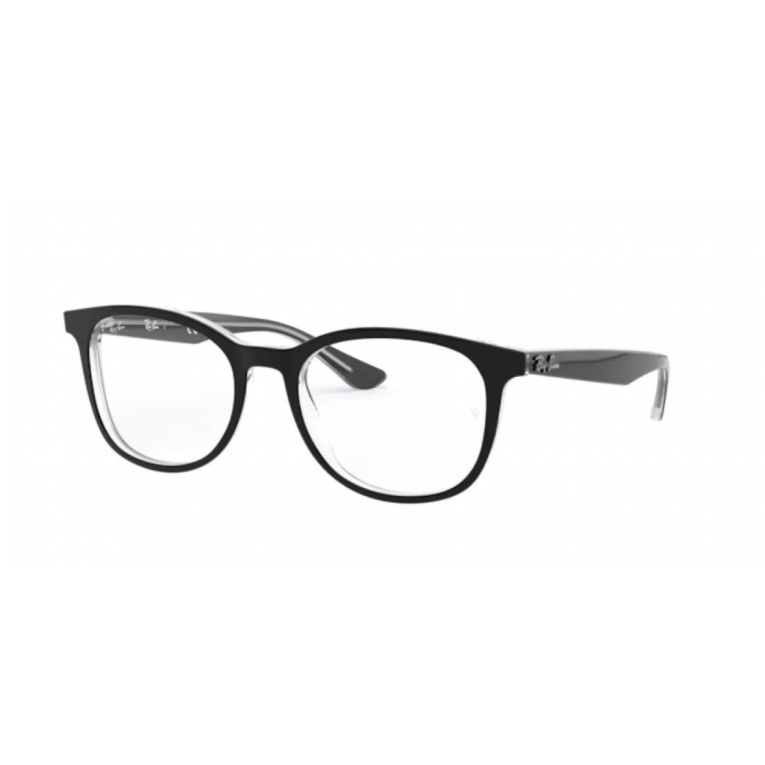 OCCHIALE DA VISTA UNISEX RAY-BAN RX 5356 - 2034 NERO SUPERIORE SU TRASPARENTE CALIBRO 52
