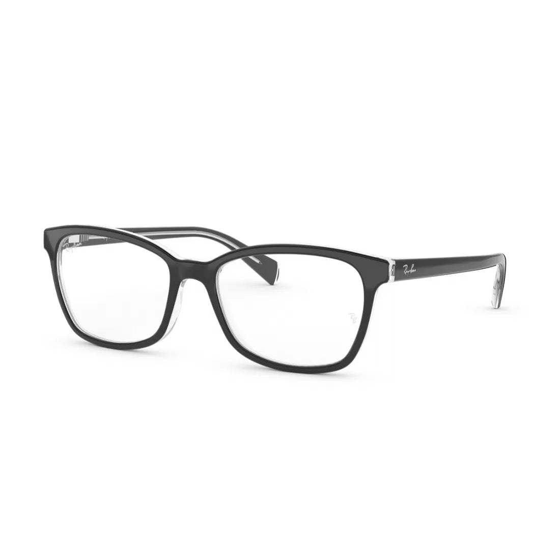 OCCHIALE DA VISTA DONNA RAY-BAN RX 5362 - 2034 NERO SUPERIORE SU TRASPARENTE CALIBRO 52