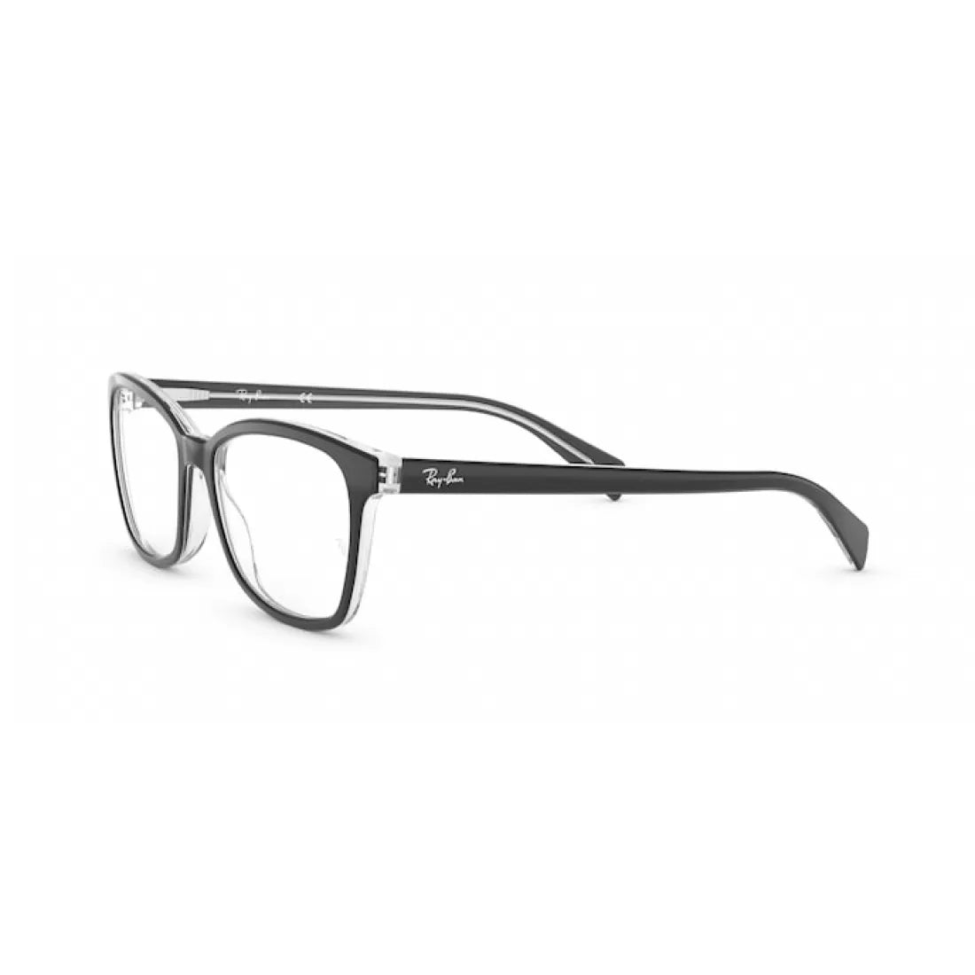 OCCHIALE DA VISTA DONNA RAY-BAN RX 5362 - 2034 NERO SUPERIORE SU TRASPARENTE CALIBRO 52