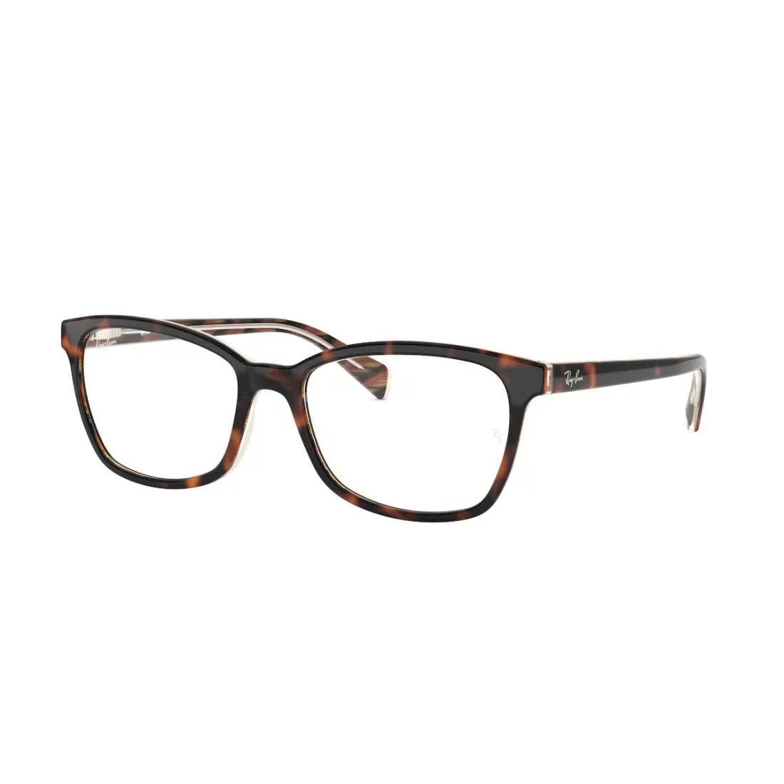 WOMEN'S EYEGLASSES RAY-BAN RX 5362 - 5913 TOP BLACK-DARK BROWN-YELLOW SIZE 54 