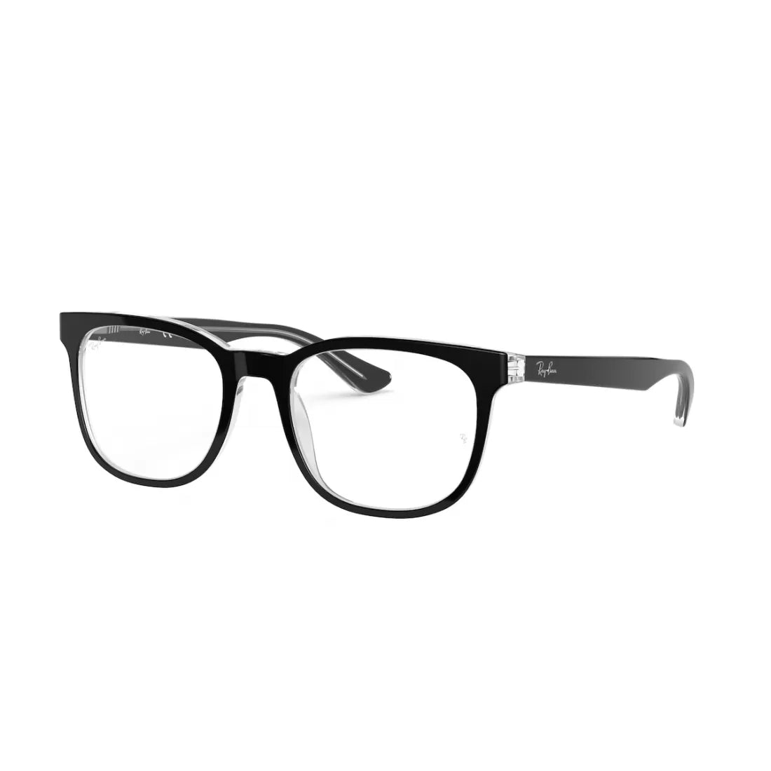 OCCHIALE DA VISTA UNISEX RAY-BAN RX 5369 - 2034 NERO SUPERIORE SU TRASPARENTE CALIBRO 52