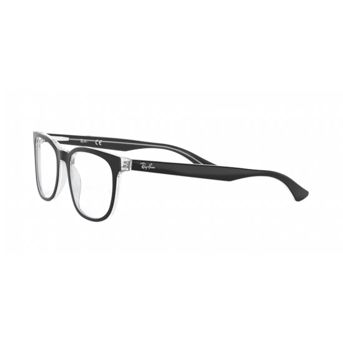 OCCHIALE DA VISTA UNISEX RAY-BAN RX 5369 - 2034 NERO SUPERIORE SU TRASPARENTE CALIBRO 50