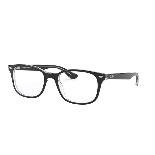 OCCHIALE DA VISTA UNISEX RAY-BAN RX 5375 - 2034 NERO SUPERIORE SU TRASPARENTE CALIBRO 53