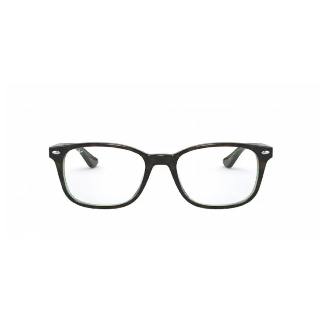 OCCHIALE DA VISTA UNISEX RAY-BAN RX 5375 - 2383 CIMA HAVANA SU VERDE TRASPARENTE CALIBRO 53