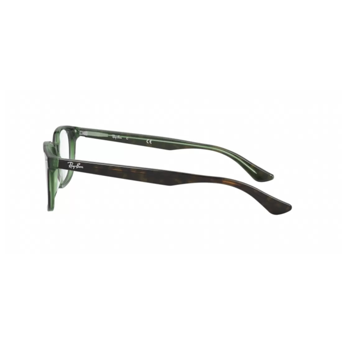 OCCHIALE DA VISTA UNISEX RAY-BAN RX 5375 - 2383 CIMA HAVANA SU VERDE TRASPARENTE CALIBRO 51