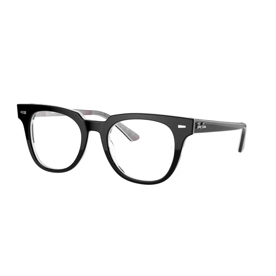 OCCHIALE DA VISTA UNISEX RAY-BAN RX 5377 METEOR 8089 NERO SU CHEVRON GRIGIO BORDEAUX CALIBRO 52