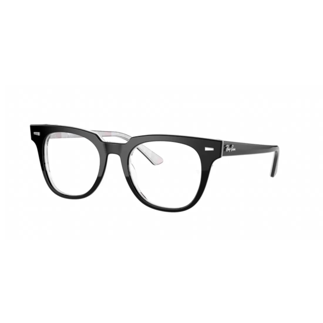 OCCHIALE DA VISTA UNISEX RAY-BAN RX 5377 METEOR 8089 NERO SU CHEVRON GRIGIO BORDEAUX CALIBRO 52