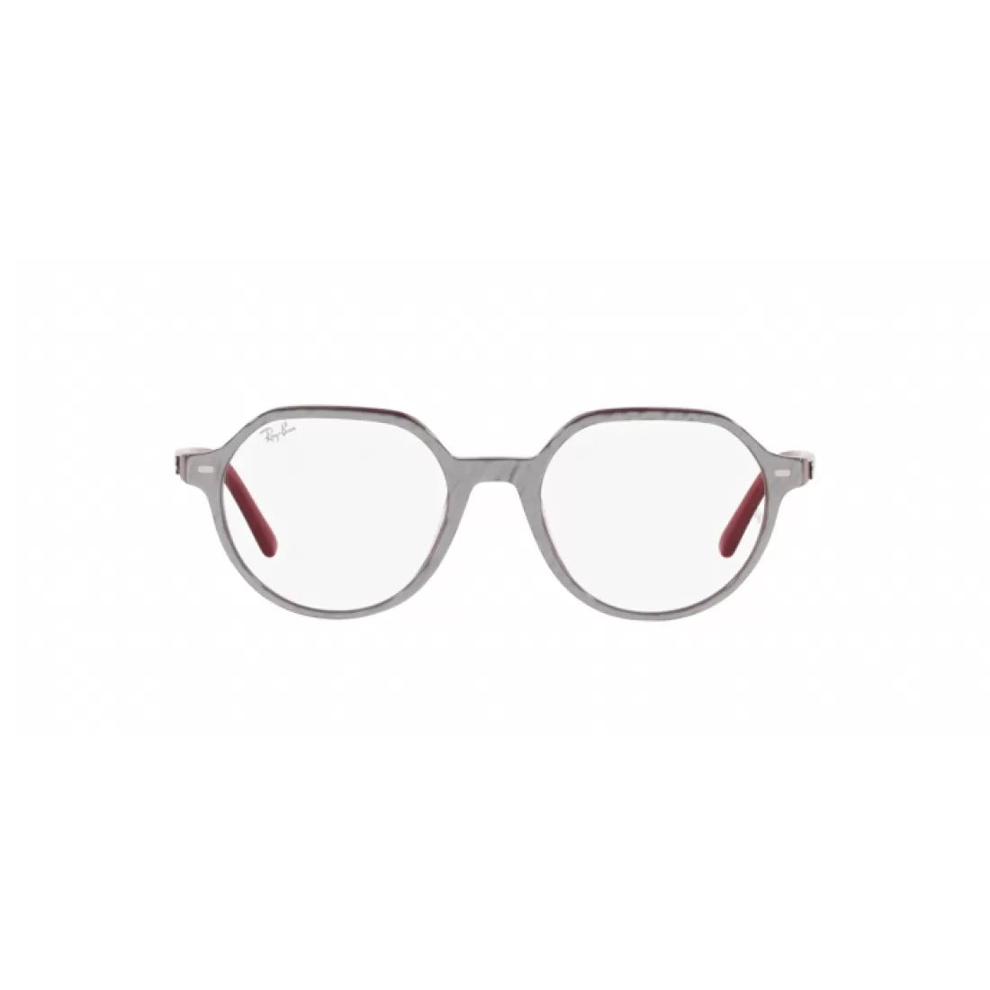 UNISEX EYEGLASSES RAY-BAN RX 5395 THALIA 8050 WRINKLED GRAY ON BORDEAUX CALIBER 49 