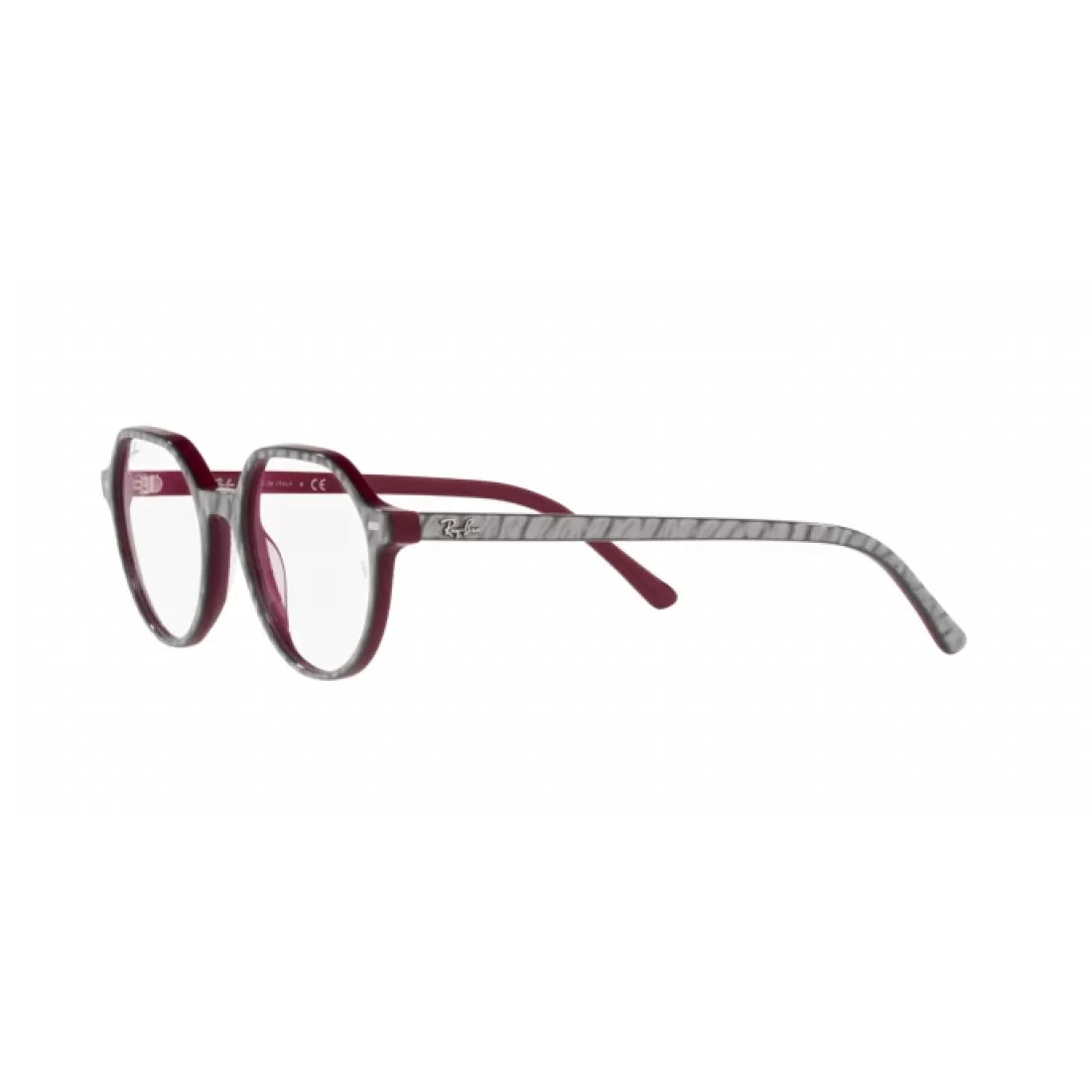 UNISEX EYEGLASSES RAY-BAN RX 5395 THALIA 8050 WRINKLED GRAY ON BORDEAUX CALIBER 49 