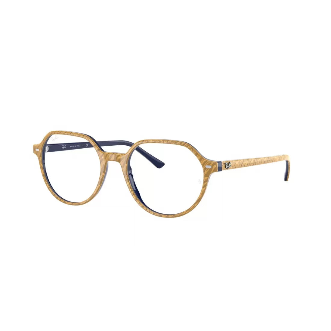 UNISEX EYEGLASSES RAY-BAN RX 5395 THALIA 8051 WRINKLED BEIGE ON BLUE SIZE 49 