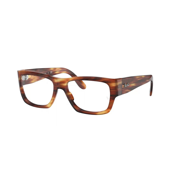 OCCHIALE DA VISTA UNISEX RAY-BAN RX 5487 NOMAD WAYFARER 2144 HAVANA A STRISCE CALIBRO 52