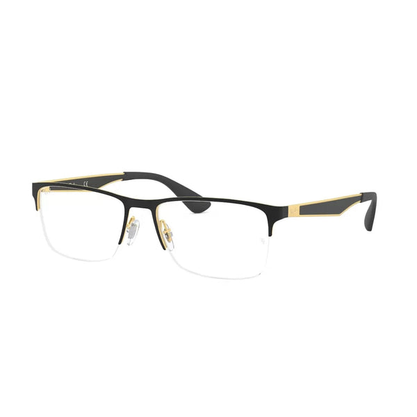 OCCHIALE DA VISTA UOMO RAY-BAN RX 6335 - 2890 TOP D'ORO SU NERO CALIBRO 56