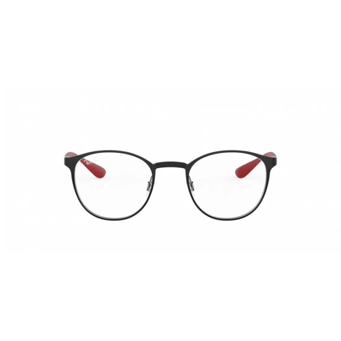 UNISEX EYEGLASSES RAY-BAN RX 6355 - 2997 SILVER ON MATT BLACK TOP SIZE 50 