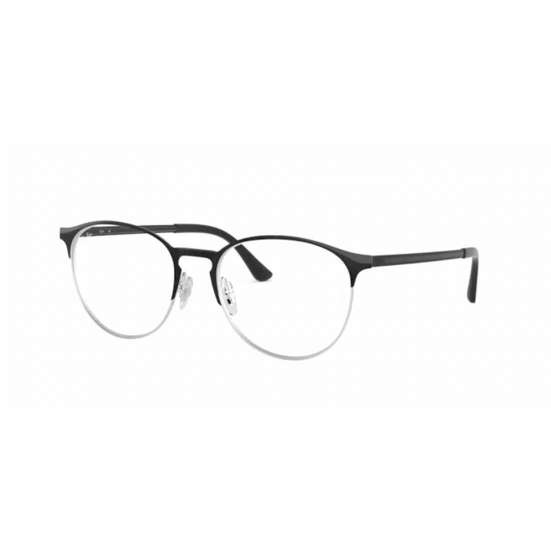 UNISEX EYEGLASSES RAY-BAN RX 6375 - 2861 SILVER TOP BLACK CALIBER 53 