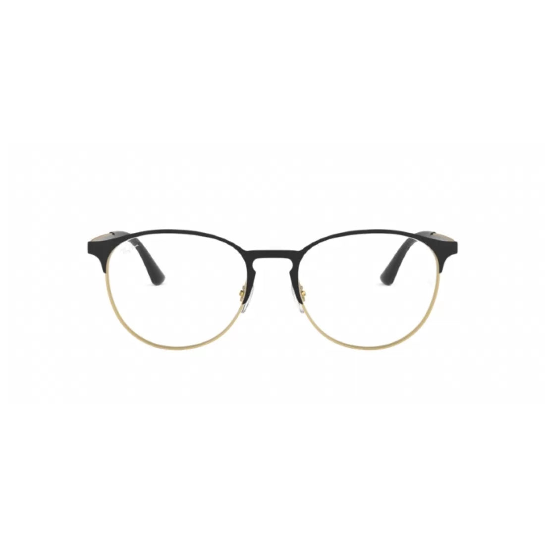 UNISEX EYEGLASSES RAY-BAN RX 6375 - 3051 MATT BLACK ON GOLD RUBBER CALIBER 53 