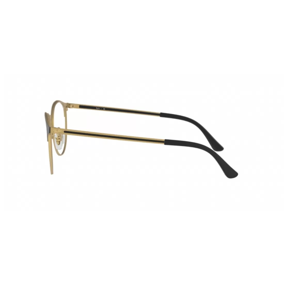 UNISEX EYEGLASSES RAY-BAN RX 6375 - 3051 MATT BLACK ON GOLD RUBBER CALIBER 53 