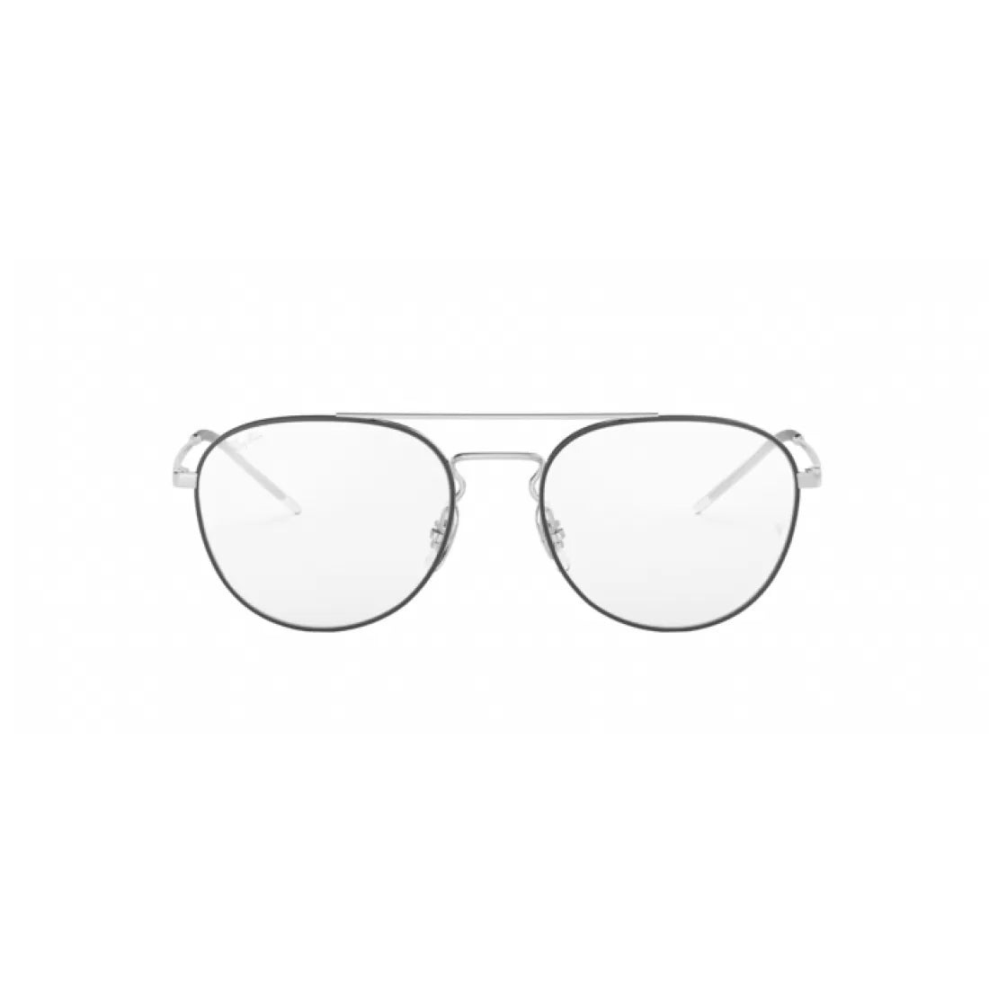 UNISEX EYEGLASSES RAY-BAN RX 6414 - 2983 TOP SILVER BLACK CALIBER 53 