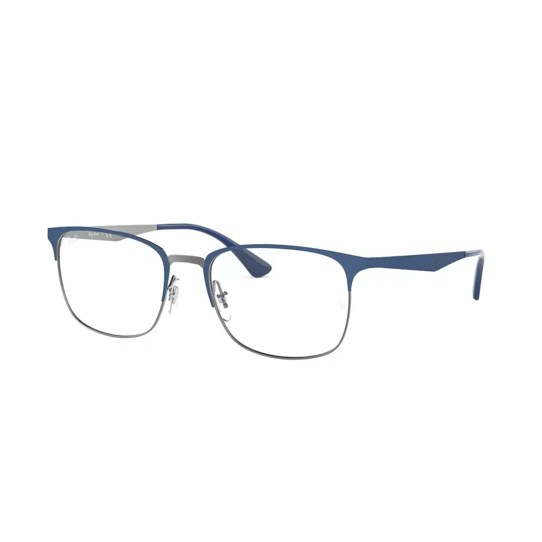 UNISEX EYEGLASSES RAY-BAN RX 6421 - 3041 TOP MATTE BLUE ON POLISHED GUNMETAL CALIBER 54 