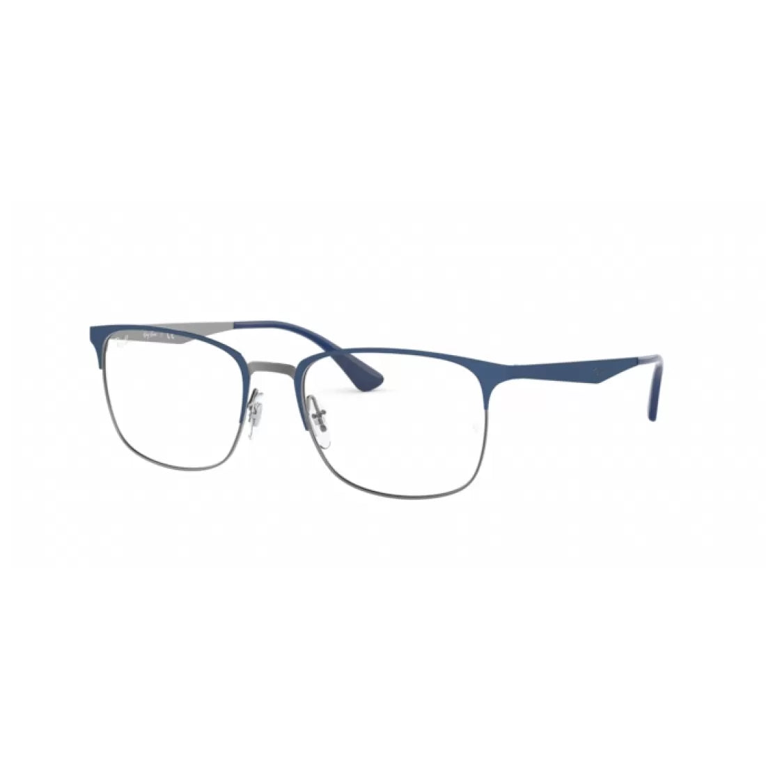 UNISEX EYEGLASSES RAY-BAN RX 6421 - 3041 TOP MATTE BLUE ON POLISHED GUNMETAL CALIBER 54 