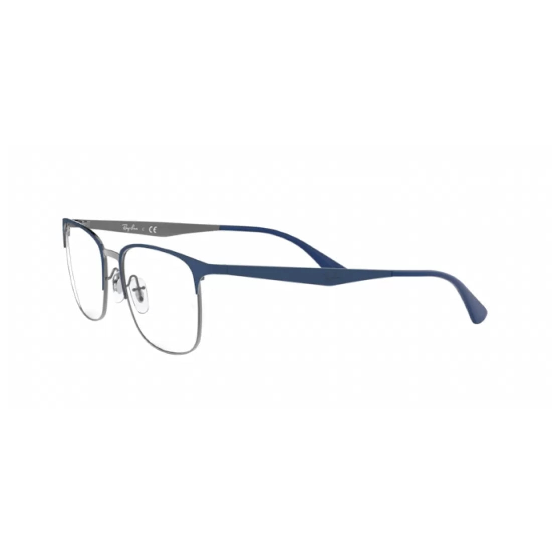 UNISEX EYEGLASSES RAY-BAN RX 6421 - 3041 TOP MATTE BLUE ON POLISHED GUNMETAL CALIBER 54 