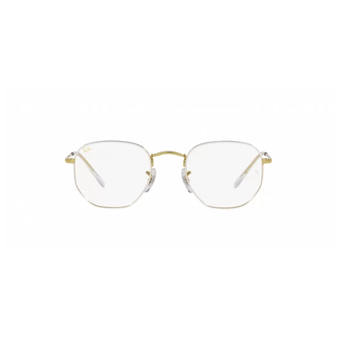 UNISEX EYEGLASSES RAY-BAN RX 6448 - 3104 WHITE ON GOLD LEGEND | 51 