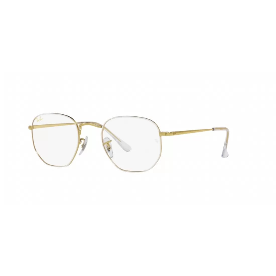 UNISEX EYEGLASSES RAY-BAN RX 6448 - 3104 WHITE ON GOLD LEGEND | 51 