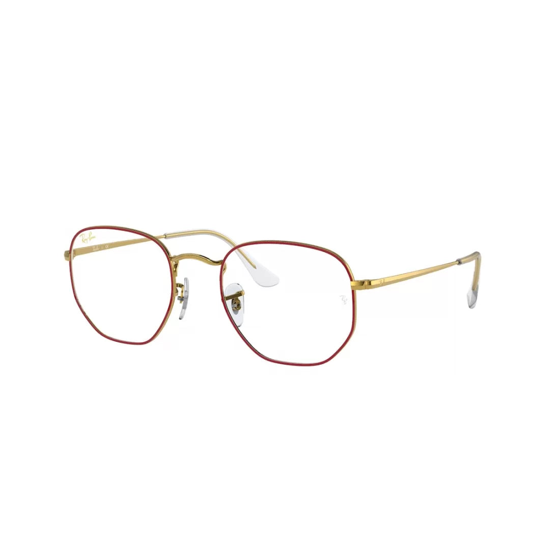 UNISEX EYEGLASSES RAY-BAN RX 6448 - 3106 RED ON LEGEND GOLD CALIBER 51 