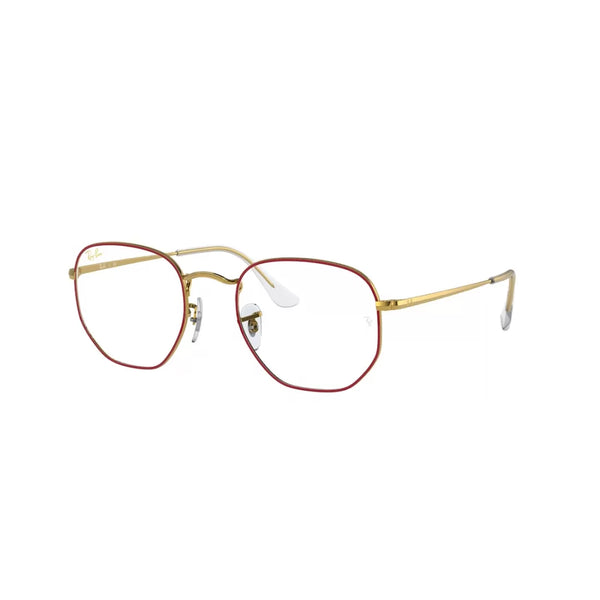 OCCHIALE DA VISTA UNISEX RAY-BAN RX 6448 - 3106 ROSSO SU LEGGENDA ORO CALIBRO 51