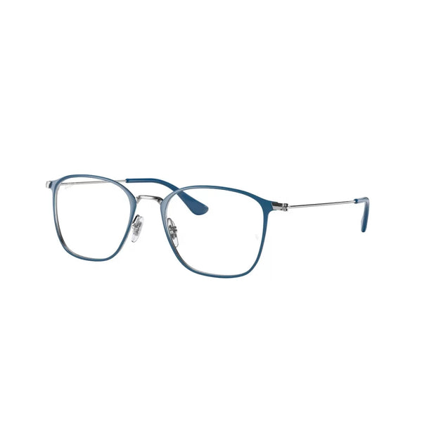 OCCHIALE DA VISTA UNISEX RAY-BAN RX 6466 - 3101 BLU SU ARGENTO CALIBRO 51