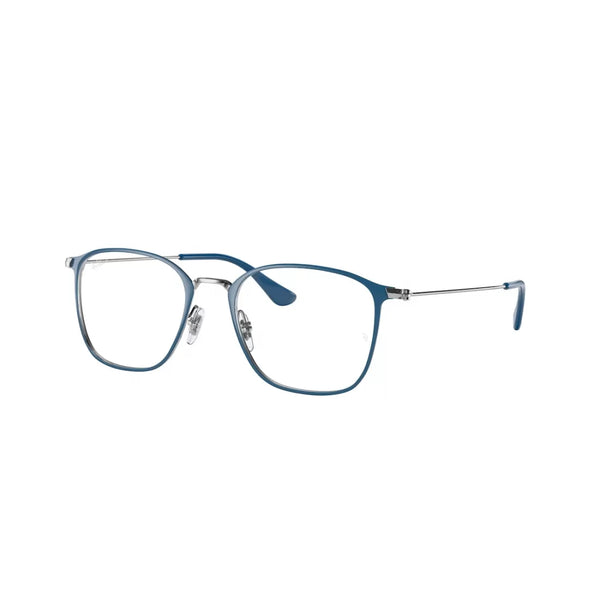 OCCHIALE DA VISTA UNISEX RAY-BAN RX 6466 - 3101 BLU SU ARGENTO CALIBRO 49