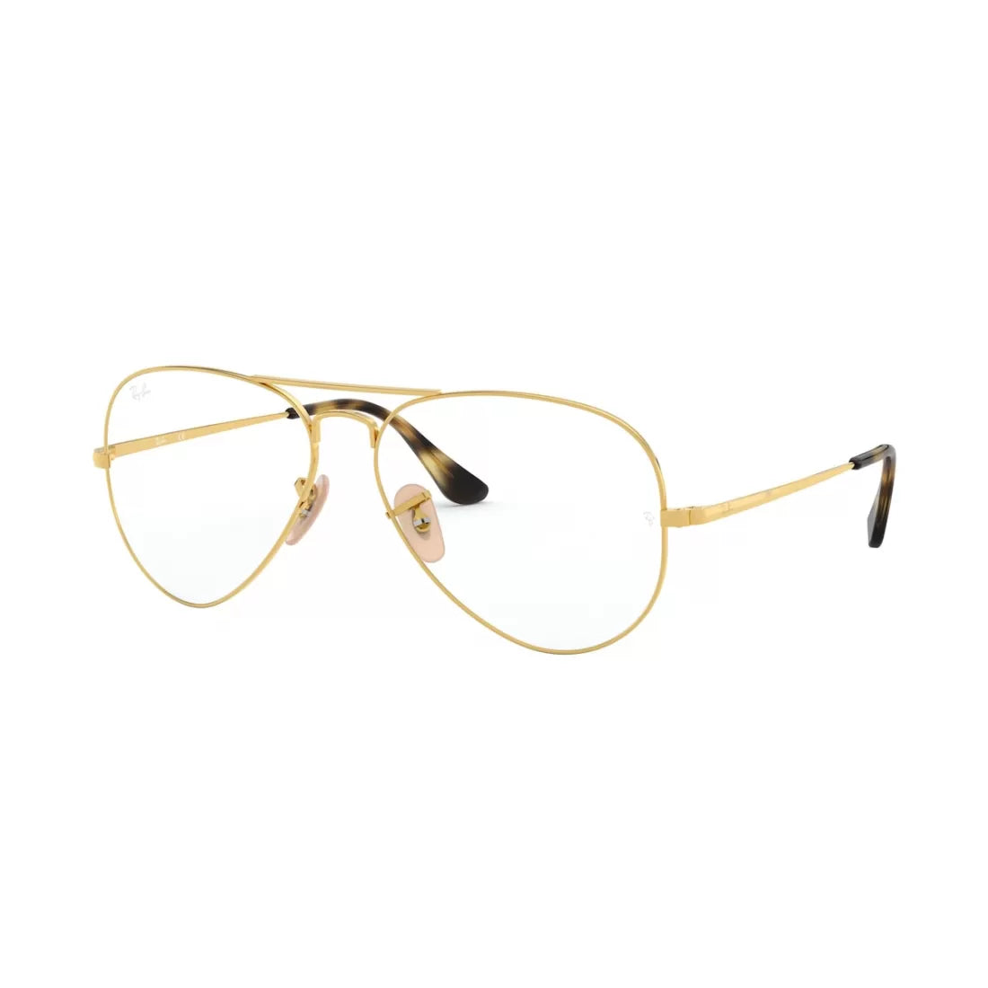 UNISEX EYEGLASSES RAY-BAN RX 6489 AVIATOR 2500 GOLD CALIBER 58 