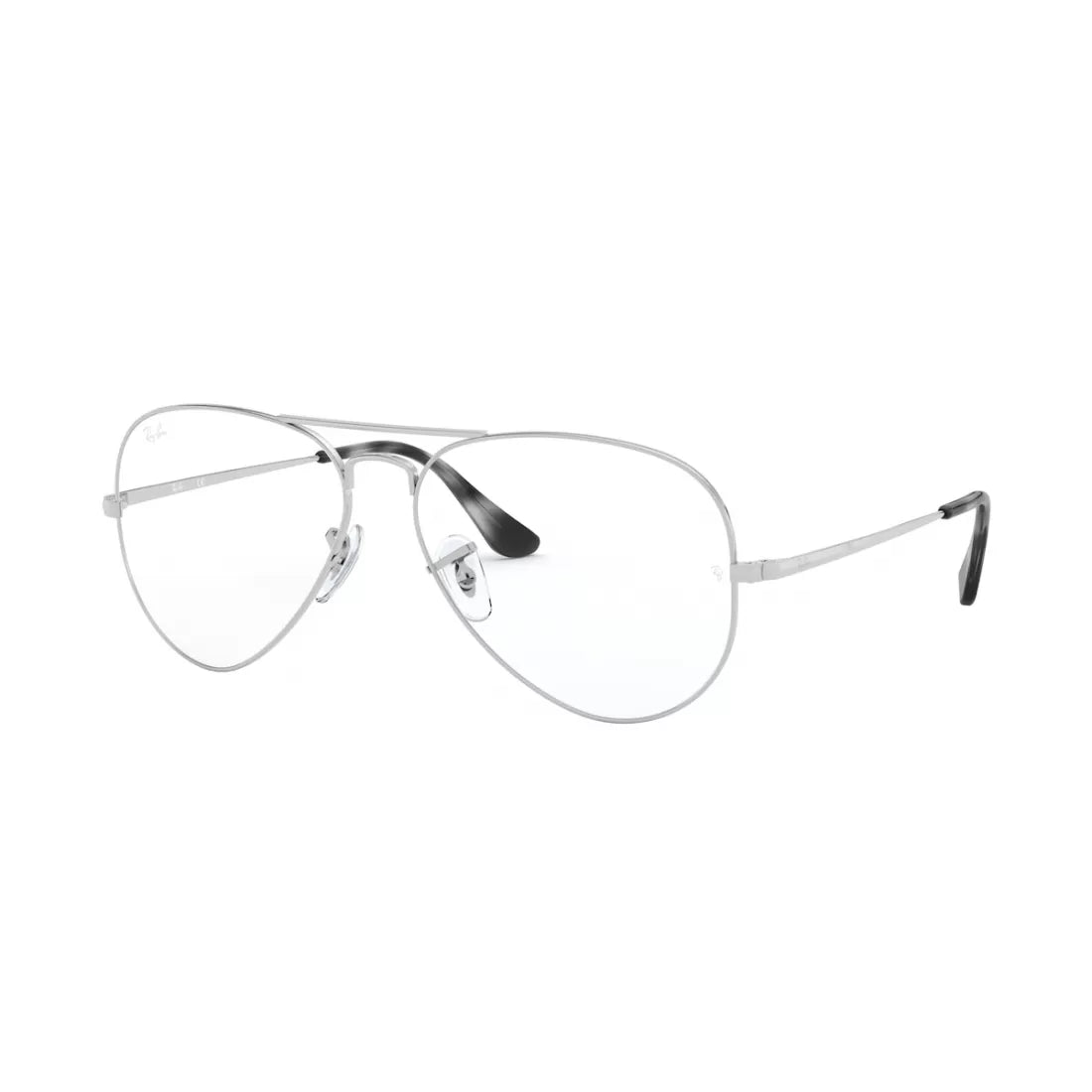 UNISEX EYEGLASSES RAY-BAN RX 6489 AVIATOR 2501 SILVER CALIBER 55 
