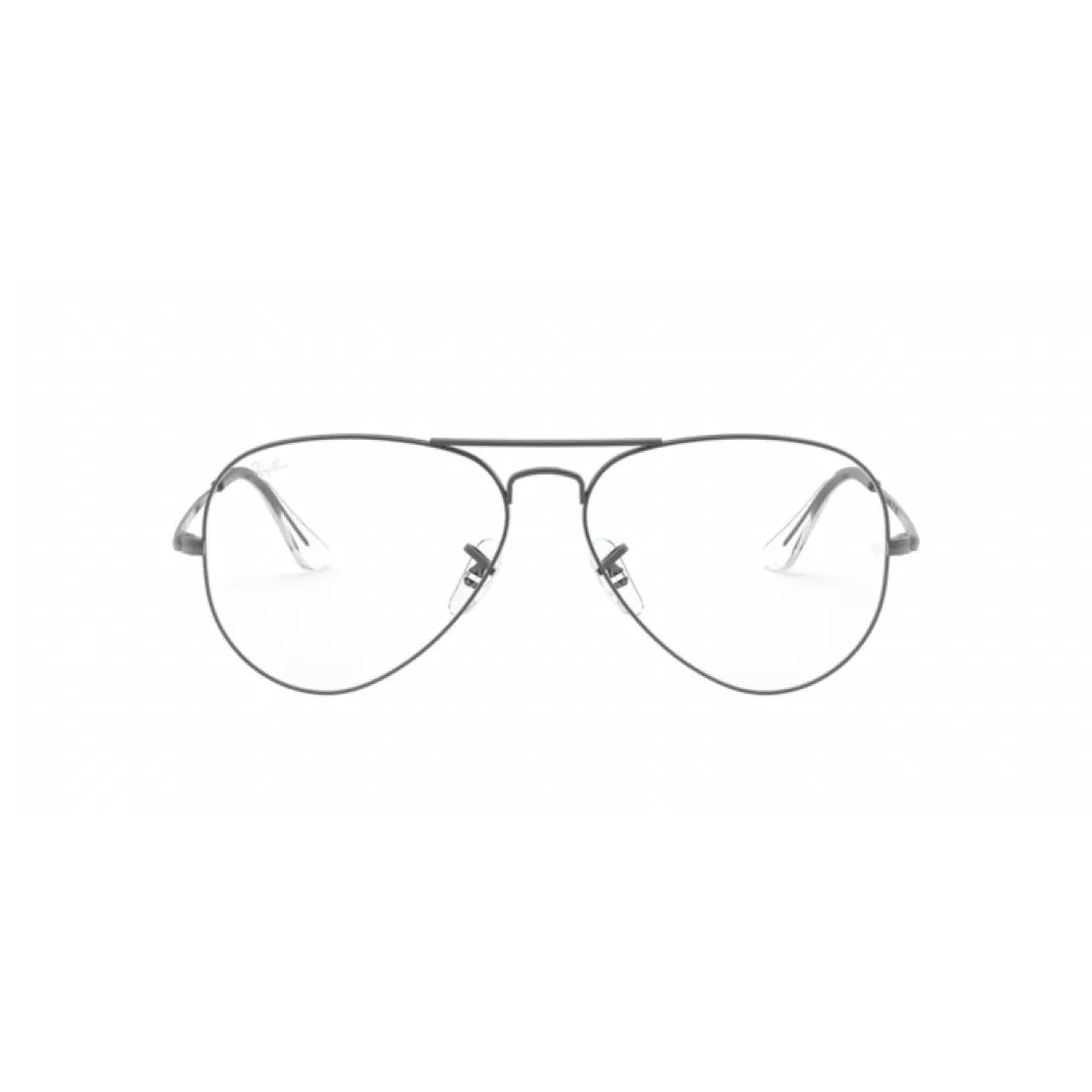 UNISEX EYEGLASSES RAY-BAN RX 6489 AVIATOR 2502 POLISHED GUNMETAL CALIBER 55 