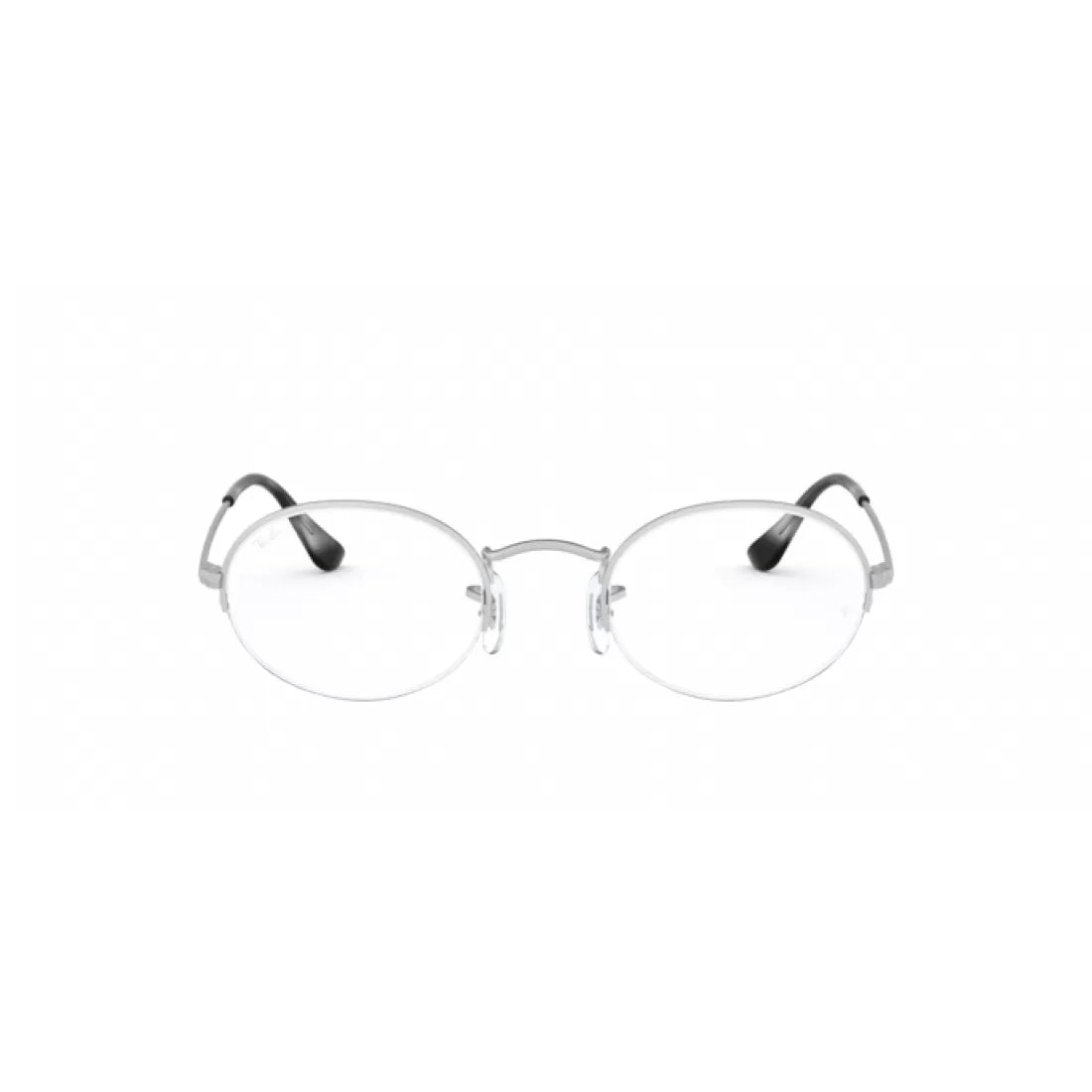 UNISEX EYEGLASSES RAY-BAN RX 6547 - 2538 MATT SILVER CALIBER 52 