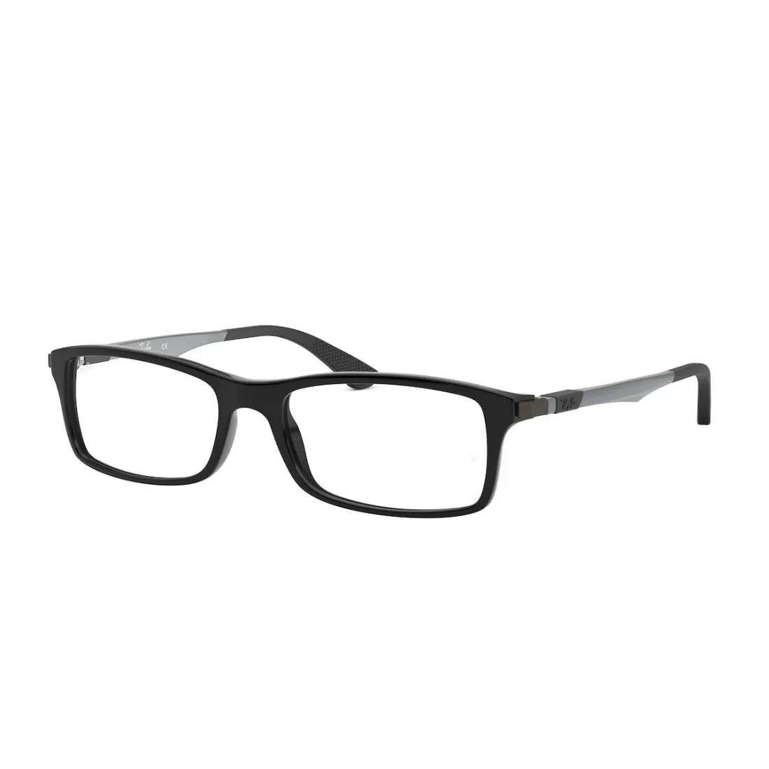 MEN'S EYEGLASSES RAY-BAN RX 7017 - 2000 GLOSSY BLACK CALIBER 52 