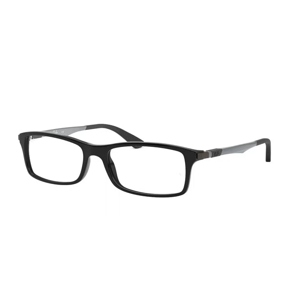 OCCHIALE DA VISTA UNISEX RAY-BAN RX 7017 - 2000 NERO LUCIDO CALIBRO 52