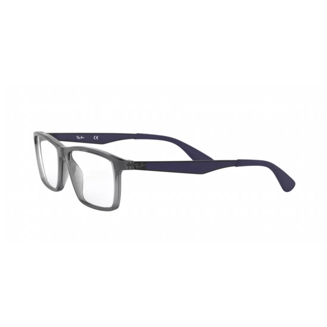 MEN'S EYEGLASSES RAY-BAN RX 7056 - 5814 TRANSPARENT GRAY SIZE 55 