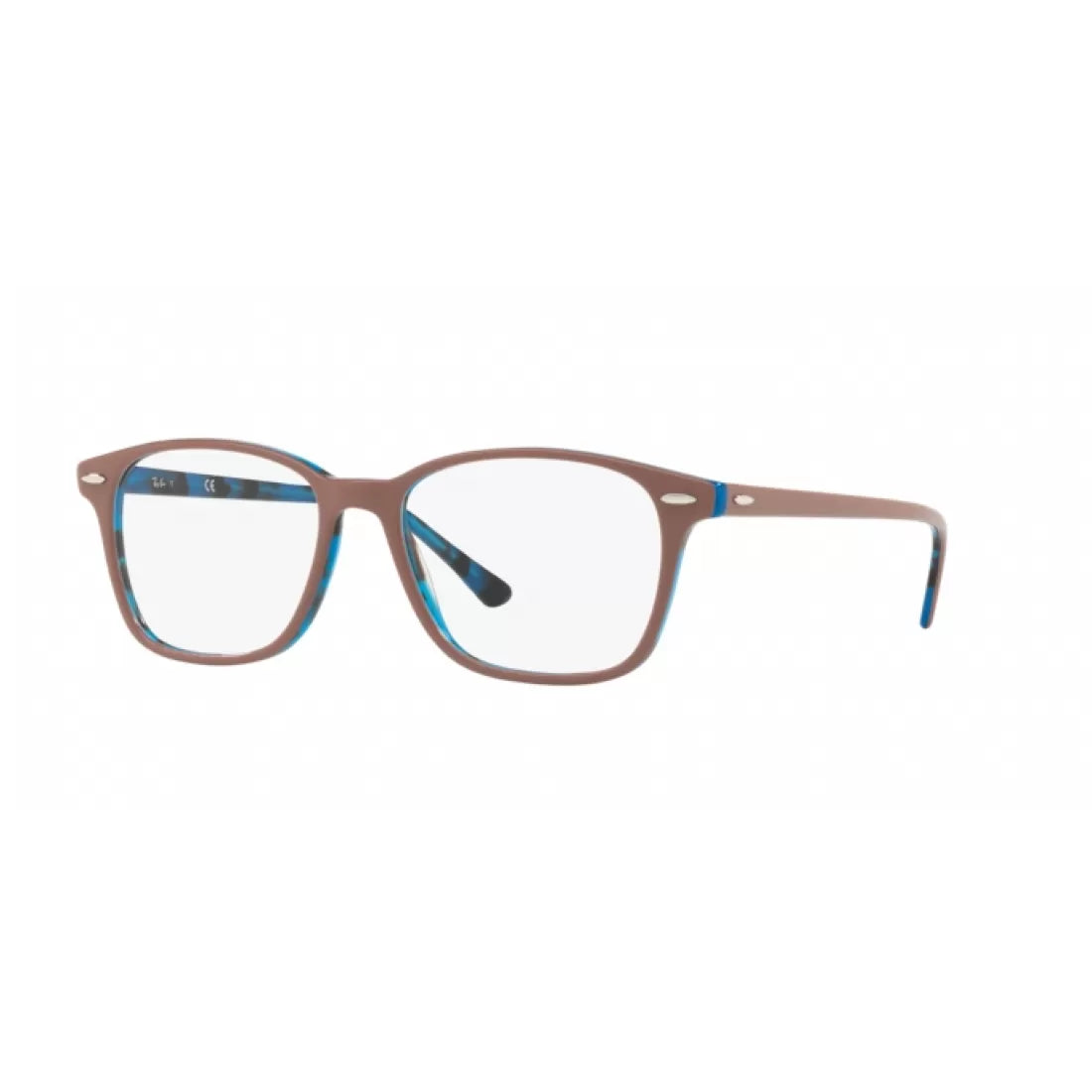 UNISEX EYEGLASSES RAY-BAN RX 7119 - 5715 LIGHT BROWN TOP ON BLUE HAVANA SIZE 55 