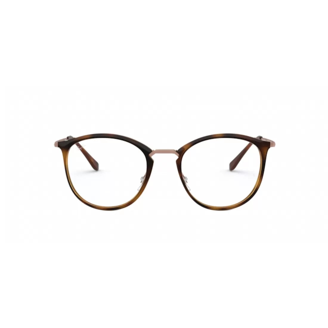 UNISEX EYEGLASSES RAY-BAN RX 7140 - 5687 HAVANA STRIPPED CALIBER 49 