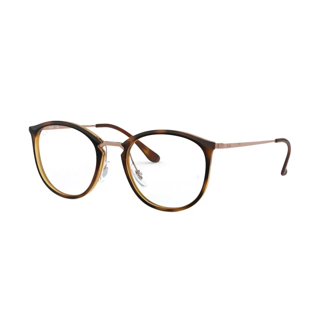 UNISEX EYEGLASSES RAY-BAN RX 7140 - 5687 HAVANA STRIPPED CALIBER 49 