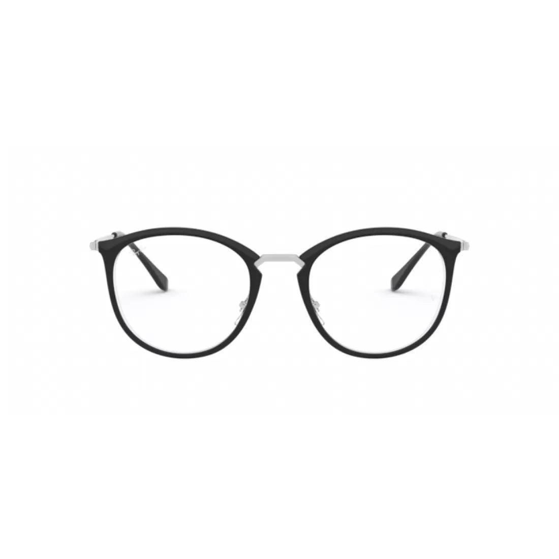 UNISEX EYEGLASSES RAY-BAN RX 7140 - 5852 TRANSPARENT TOP BLACK SIZE 51 