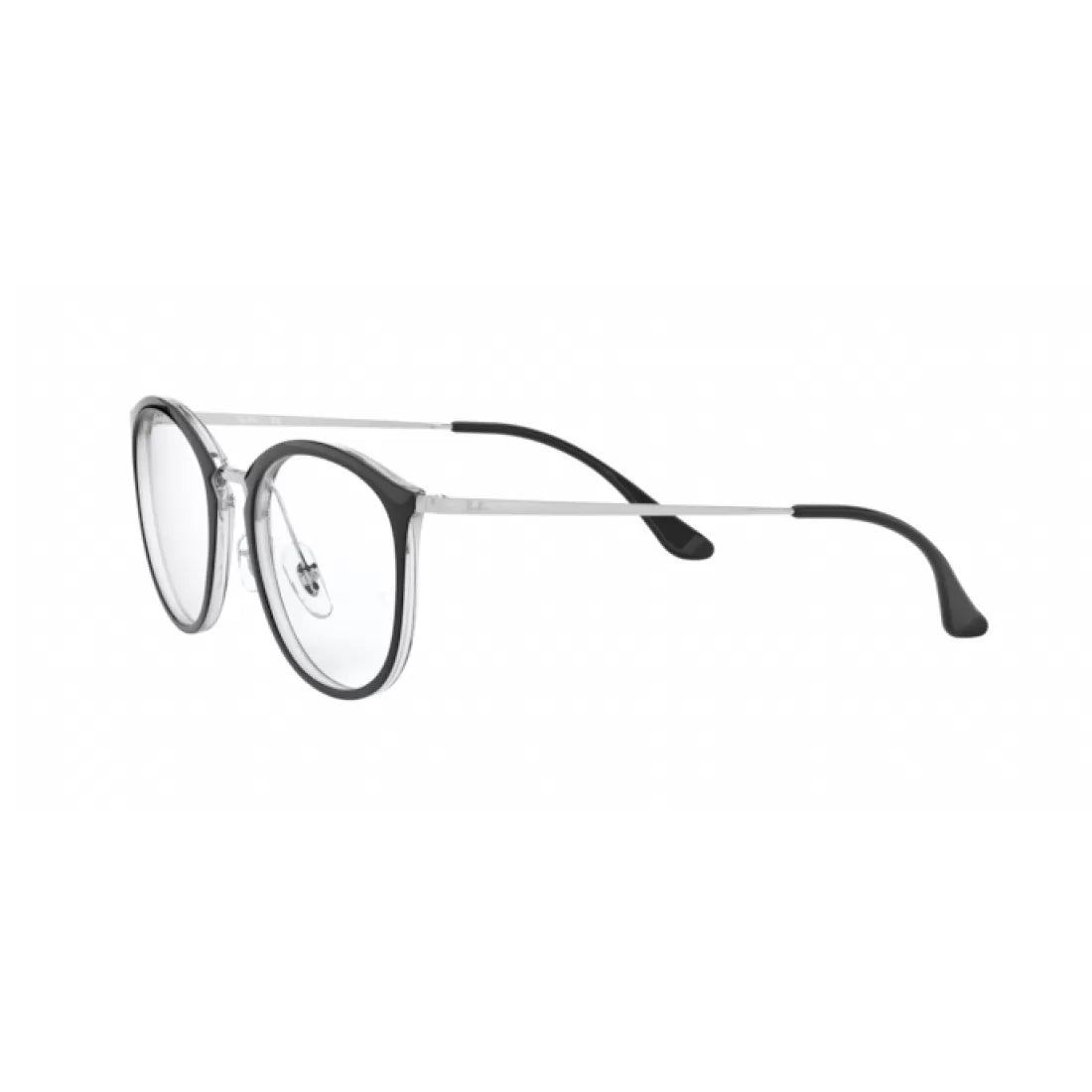 UNISEX EYEGLASSES RAY-BAN RX 7140 - 5852 TRANSPARENT TOP BLACK SIZE 51 