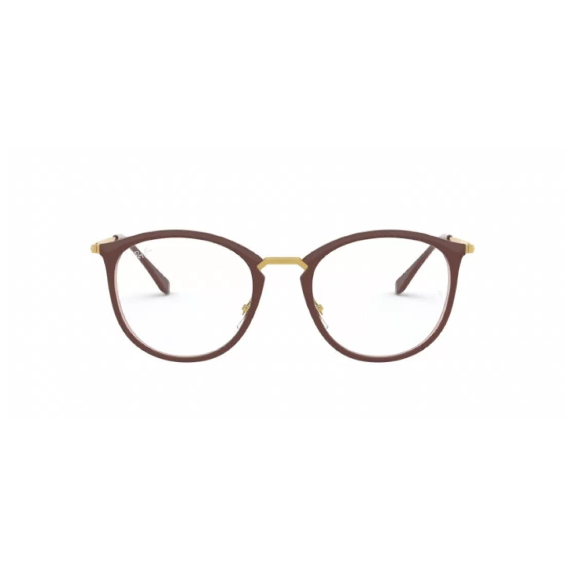 WOMEN'S EYEGLASSES RAY-BAN RX 7140 - 5971 TOP BROWN ON TRASP BROWN CALIBER 51 