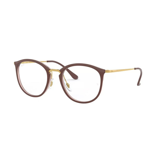 OCCHIALE DA VISTA DONNA RAY-BAN RX 7140 - 5971 TOP MARRONE SU MARRONE TRASP CALIBRO 51