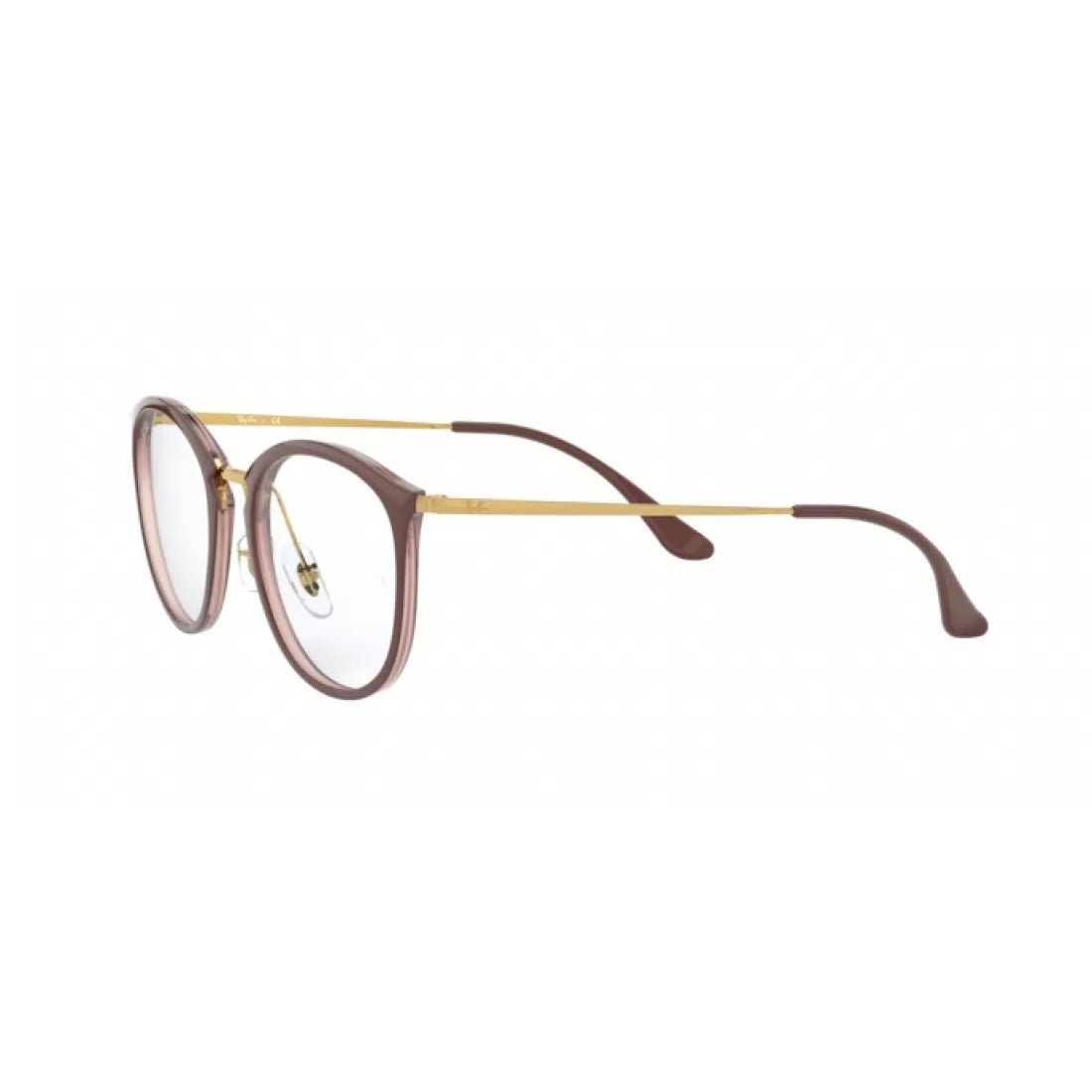 WOMEN'S EYEGLASSES RAY-BAN RX 7140 - 5971 TOP BROWN ON TRASP BROWN CALIBER 51 