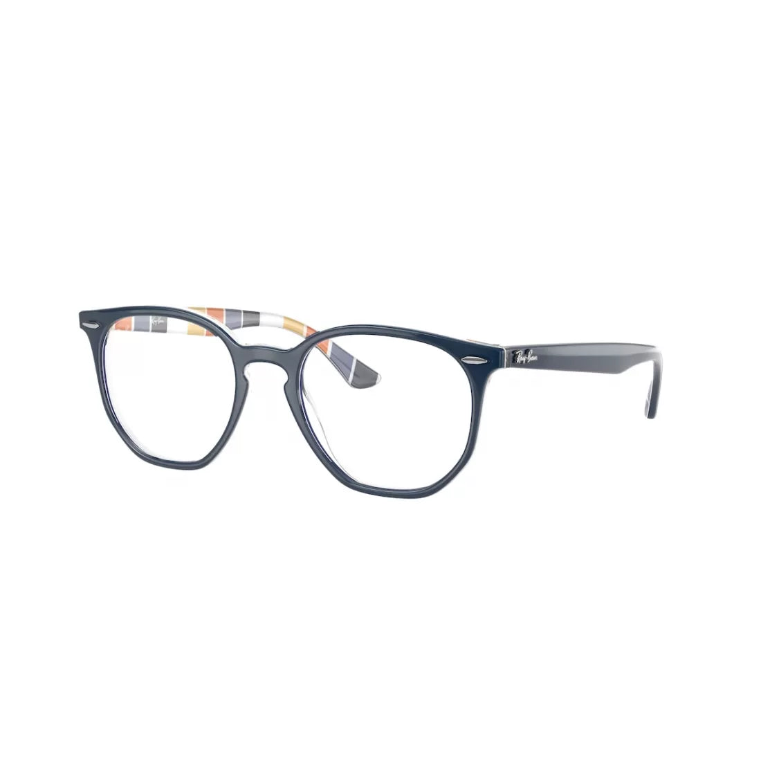 UNISEX EYEGLASSES RAY BAN RX 7151 HEXAGONAL 8091 BLUE ON BLUE