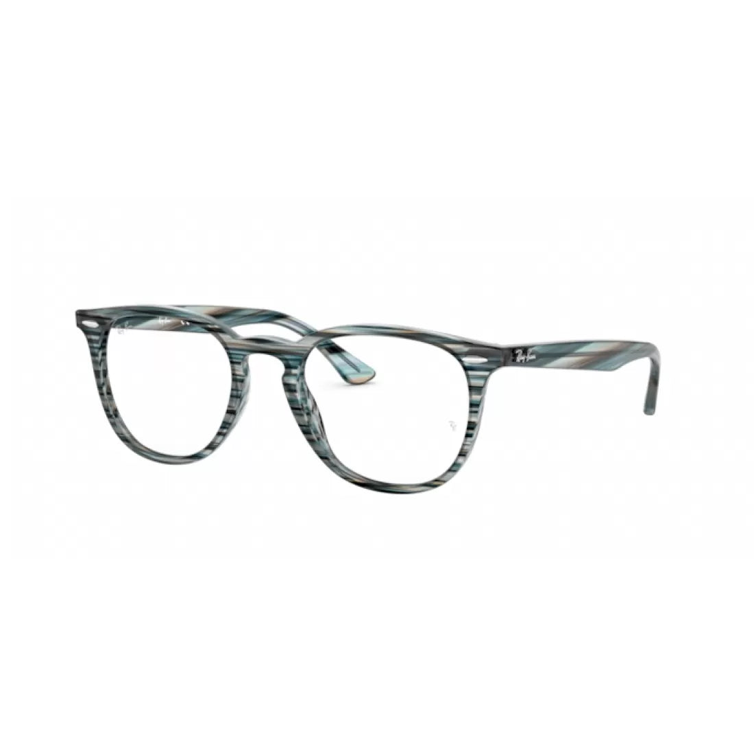 UNISEX EYEGLASSES RAY-BAN RX 7159 - 5750 BLUE GRAY STRIPPED CALIBER 50 