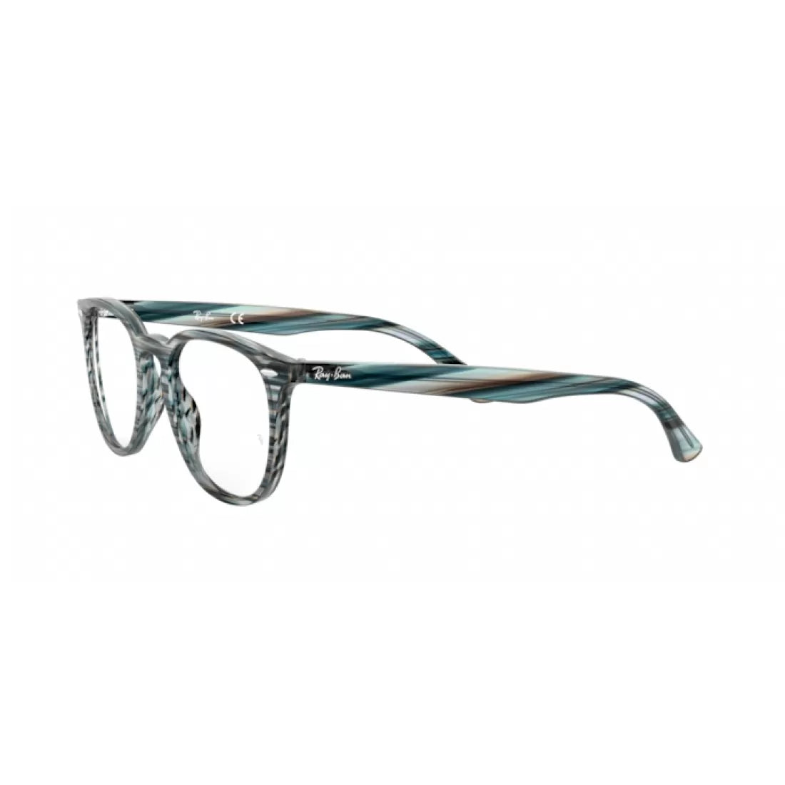 UNISEX EYEGLASSES RAY-BAN RX 7159 - 5750 BLUE GRAY STRIPPED CALIBER 50 