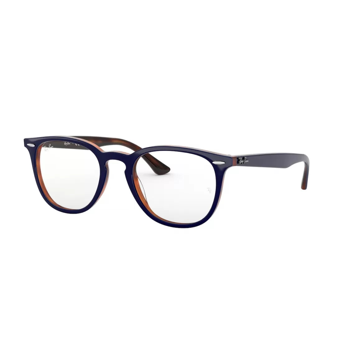 UNISEX EYEGLASSES RAY-BAN RX 7159 - 5910 BLUE TOP ON RED HAVANA CALIBER 50 